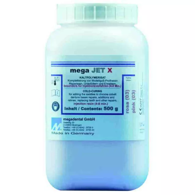 Mega-Jet X Le Pot De 500 G De Poudre Rose Veiné - Megadental - 09-363