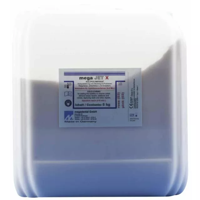 Mega-Jet X Le Pot De 5 Kg De Poudre Clear - Megadental - 09-371 Mega-Jet X Le Pot De 5 Kg De Poudre Clear - Megadental - 09-371