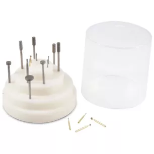 Porte-Fraises Autoclav.Rond+Couvercle - Larident - 10-858 Porte-Fraises Autoclav.Rond+Couvercle - Larident - 10-858