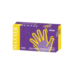 Gants Latex Non Poudrés - M - Boite De 100 - Maxter - 50-692