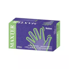 Protections de la personne Gants d’examen en latex poudrés  - Maxter