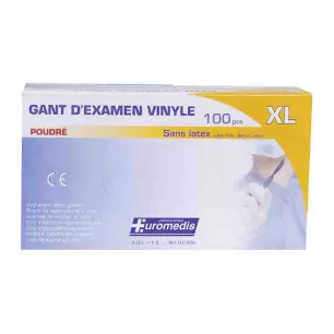 Gants Vinyle Poudrés Small 6/7 - Euromedis - 53-682