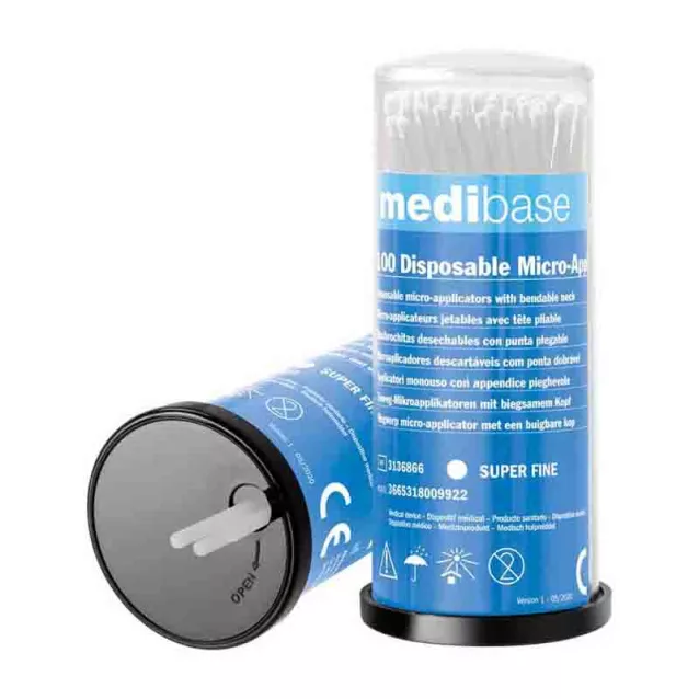 Micro Applicateurs Super Fine Blanc Medibase (100) - 56-019 Micro Applicateurs Super Fine Blanc Medibase (100) - 56-019