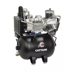 Compresseur sans huile à air sec tricylindre - 73 dB(A)/lm  - Cattani Compresseur sans huile à air sec tricylindre - 73 dB(A)/lm  - Cattani