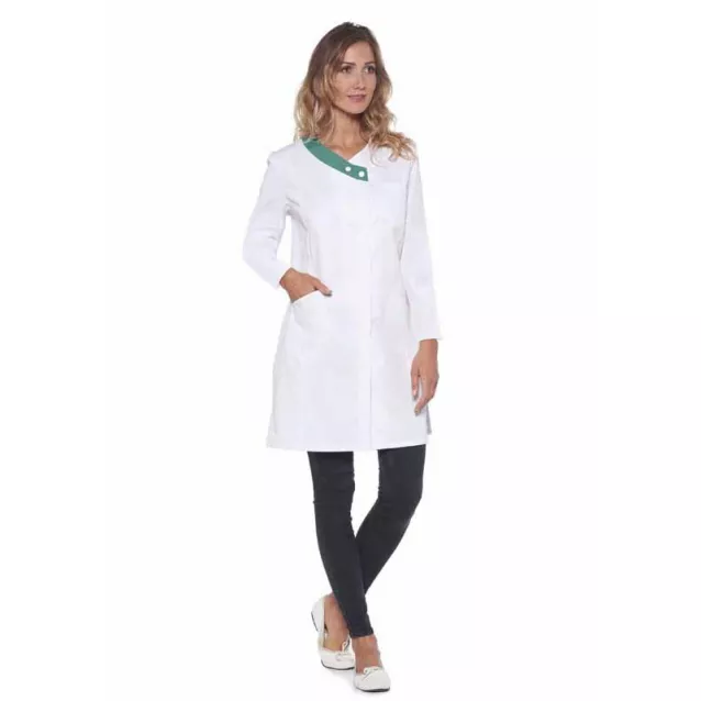 Tunique Louise Blanc/Petrol Taille 0 - Oury