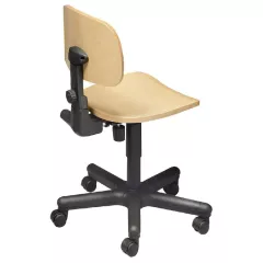 Chaise laboratoire en bois avec pied noir - Le siège - Astra Chaise laboratoire en bois avec pied noir - Le siège - Astra