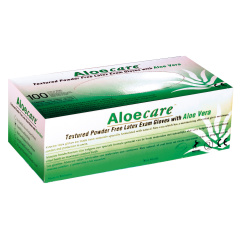 Gants D'Examen Latex Aloecare Verts L (100) - MEDISTOCK - 50-449