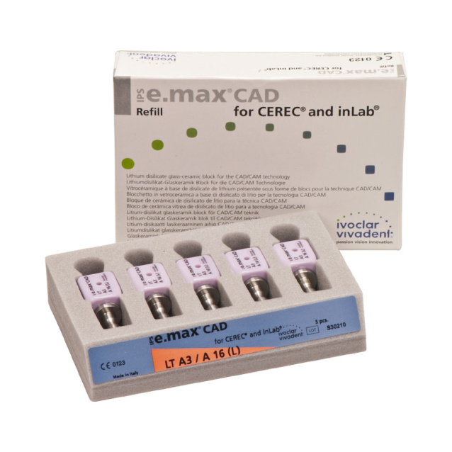 Bloc Usinable Ceramique Emax Cad Cerec/Inl.Lt A16L Teinte (5) - IVOCLAR - 42-2352