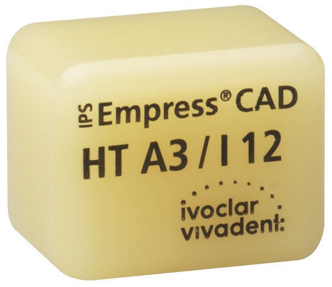IPS EMPRESS CAD HT (Haute Translucidité) I12 La boîte de 5, I12 A-D 42-1359