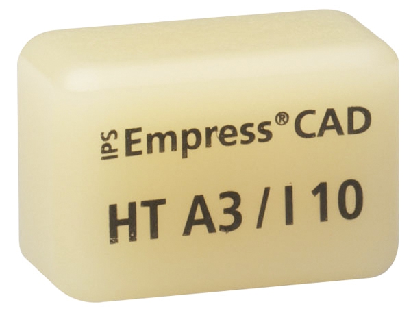 IPS EMPRESS CAD HT (Haute Translucidité) I10 La boîte de 5, I10 A-D 42-1343