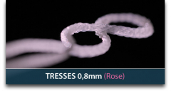 Tresse rose Ø 0,8 mm x 150 mm  08001